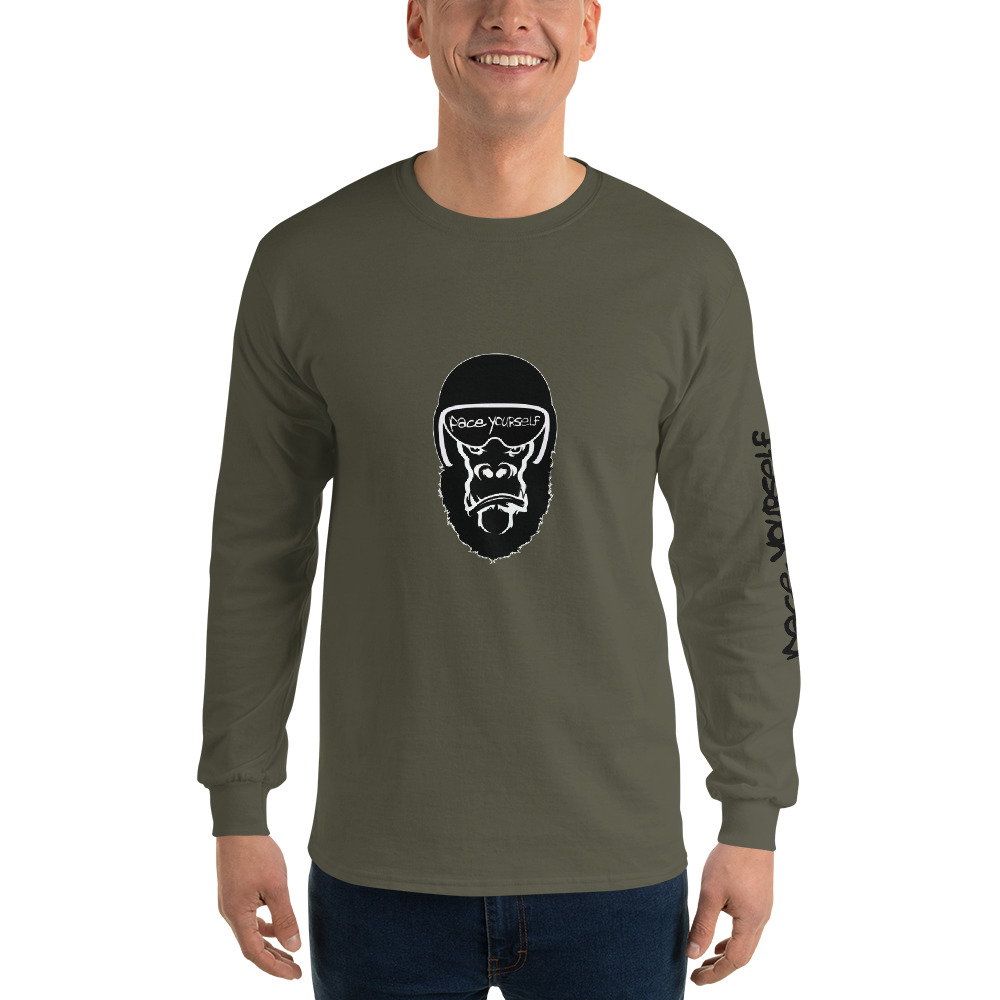 Logo Long Sleeve T-Shirt with Left Sleeve Design | Pace Yourself Project